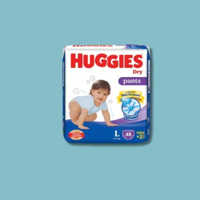 Huggies Dry Pants Baby Diaper Pant ( হাগিজস ড্রাই প্যান্টস বেবি ডায়পার ) 9-14 KG